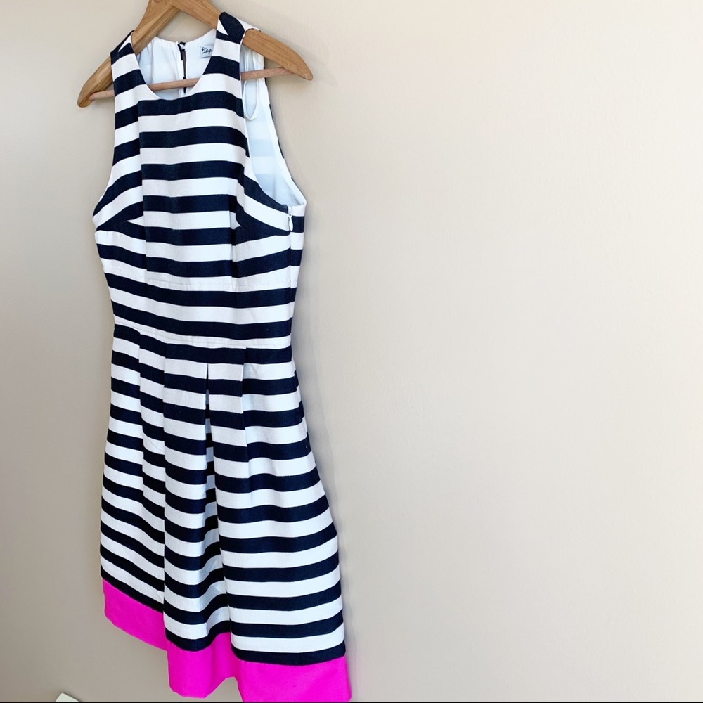 Eliza J stripe fit and flare cocktail RELISTED - Picture 6 of 13